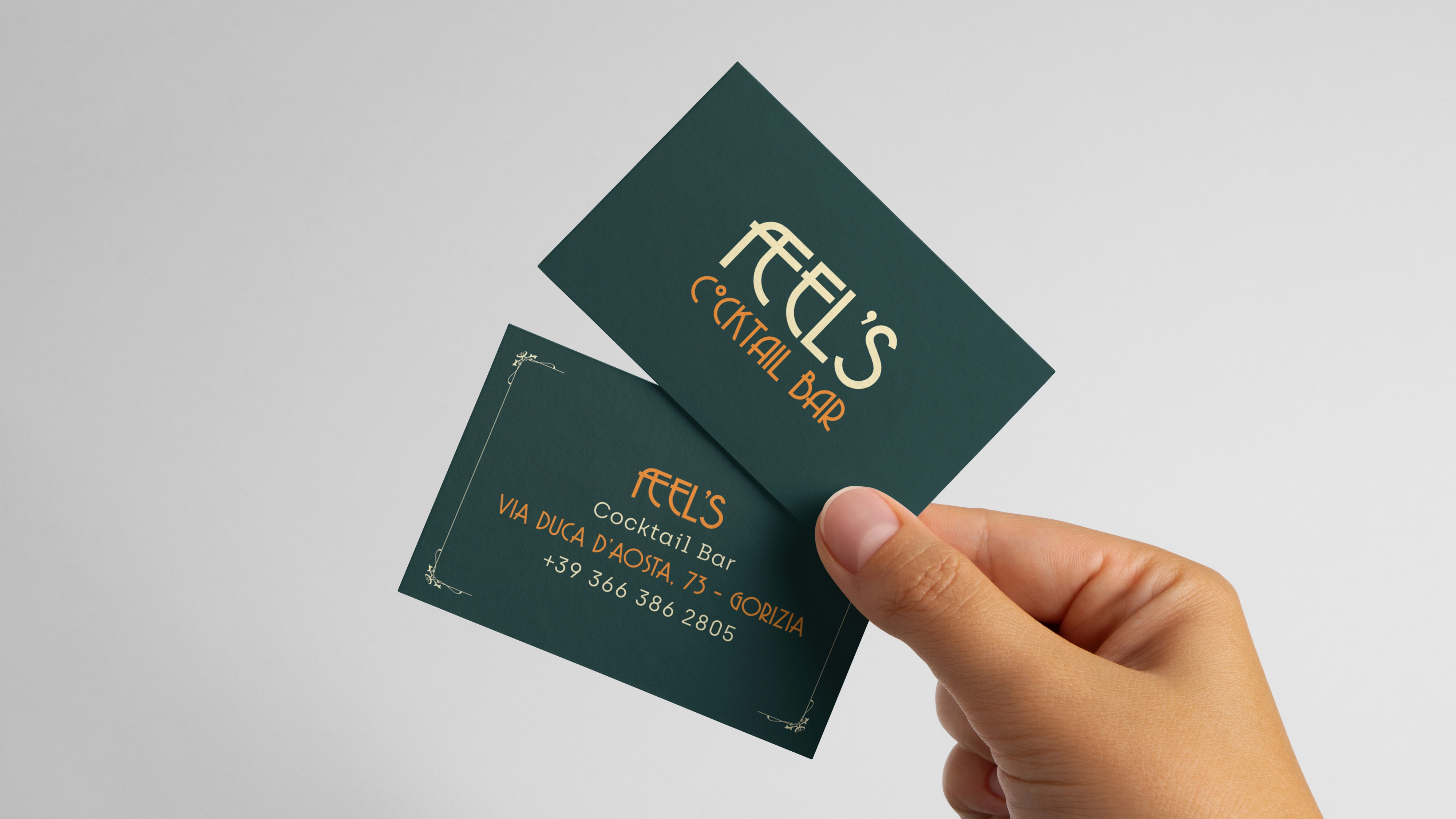 logo Feel's cocktail bar Gorizia - brand identity Sibari Bonato