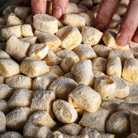 Fotografia food di gnocchi artigianali fatti a mano &mdash; fotografo food in Friuli Venezia Giulia