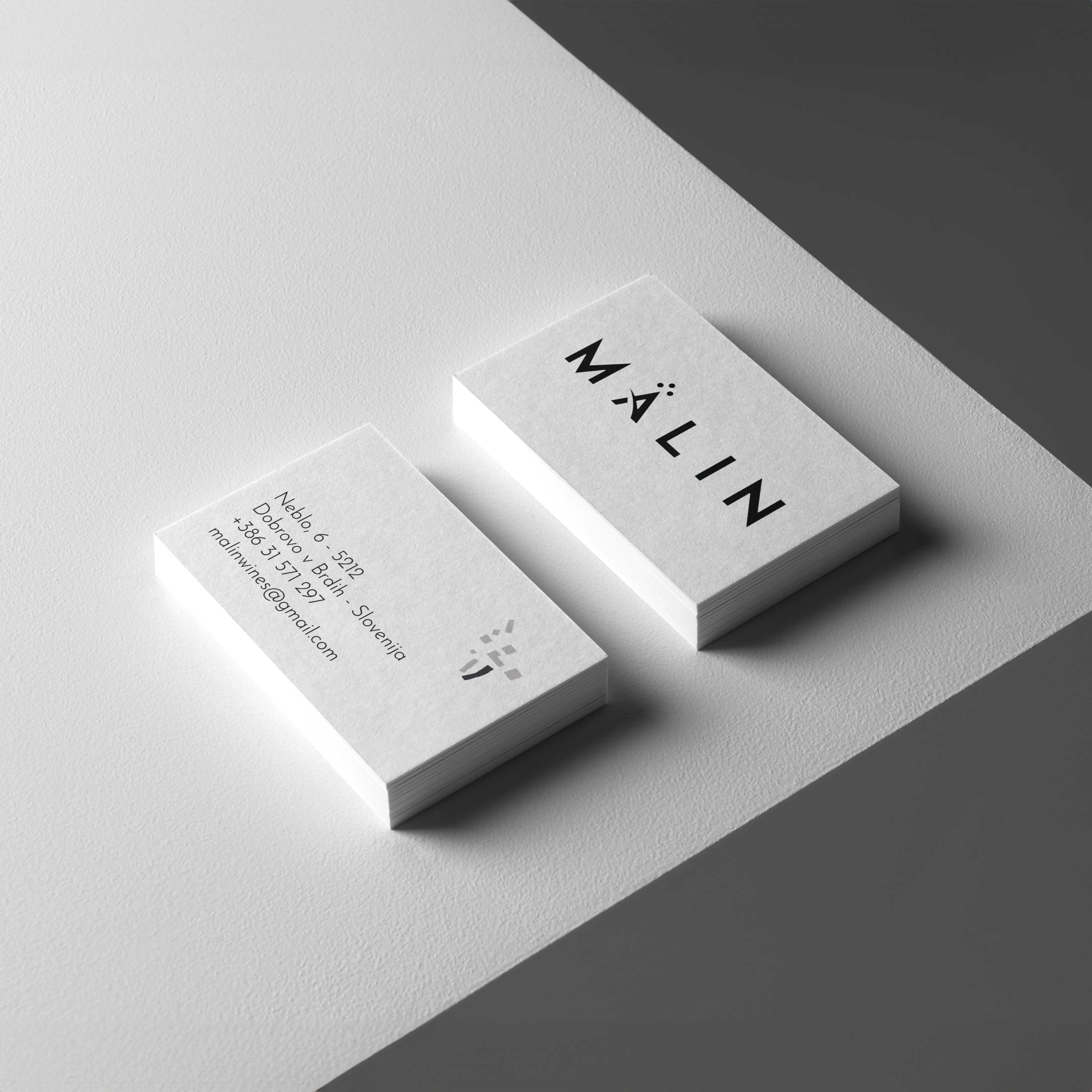 Biglietti da visita M&auml;lin Wines — Graphic design Gorizia — Sibari Bonato