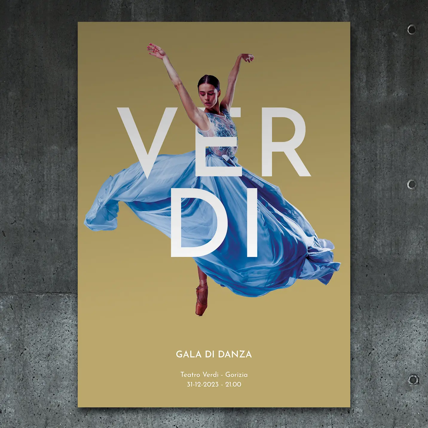 Poster variante Gal&agrave; di Danza Teatro Verdi — Graphic designer Gorizia