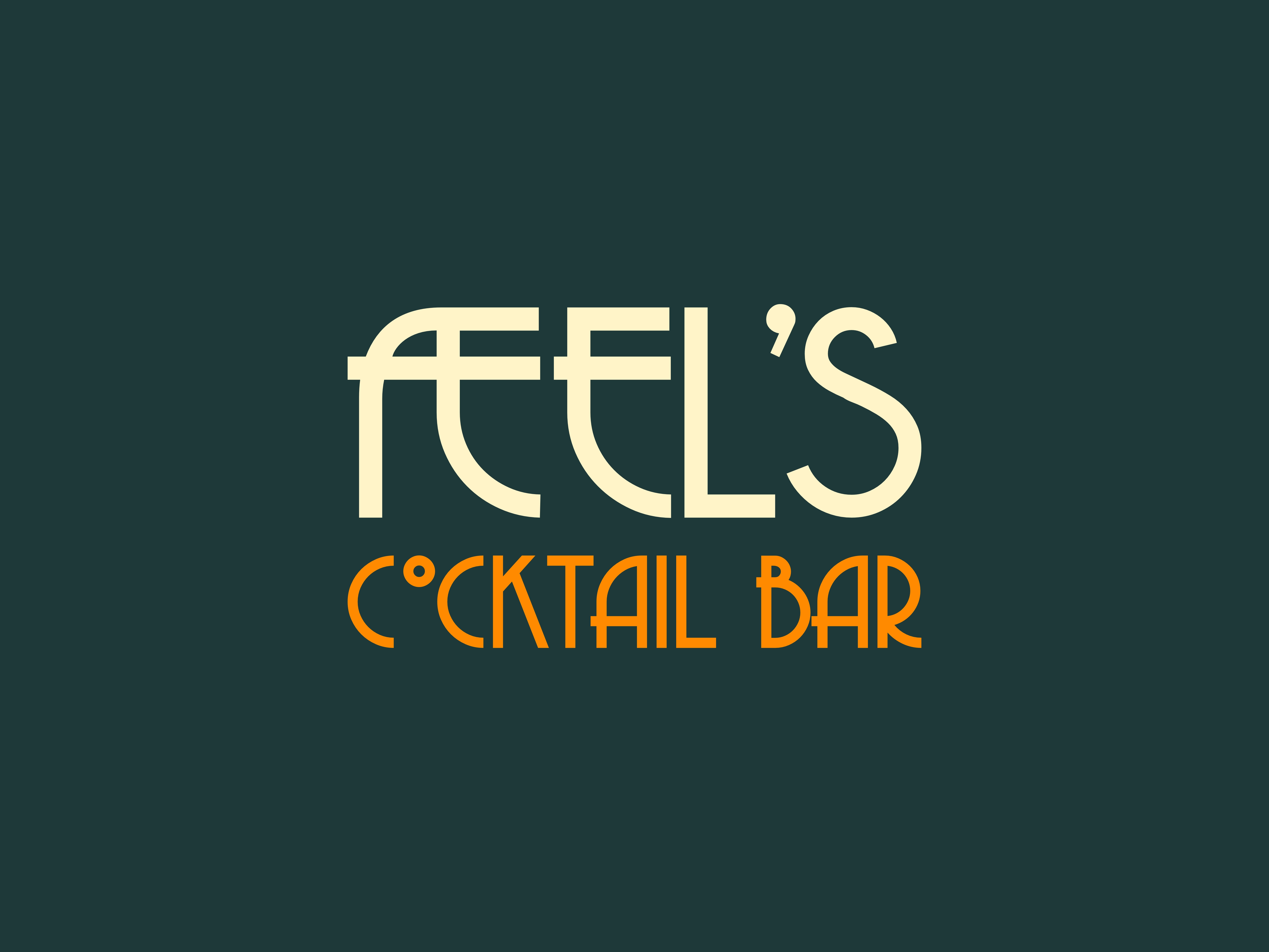 Logo Feel's - cocktail bar trattoria - design Sibari Bonato