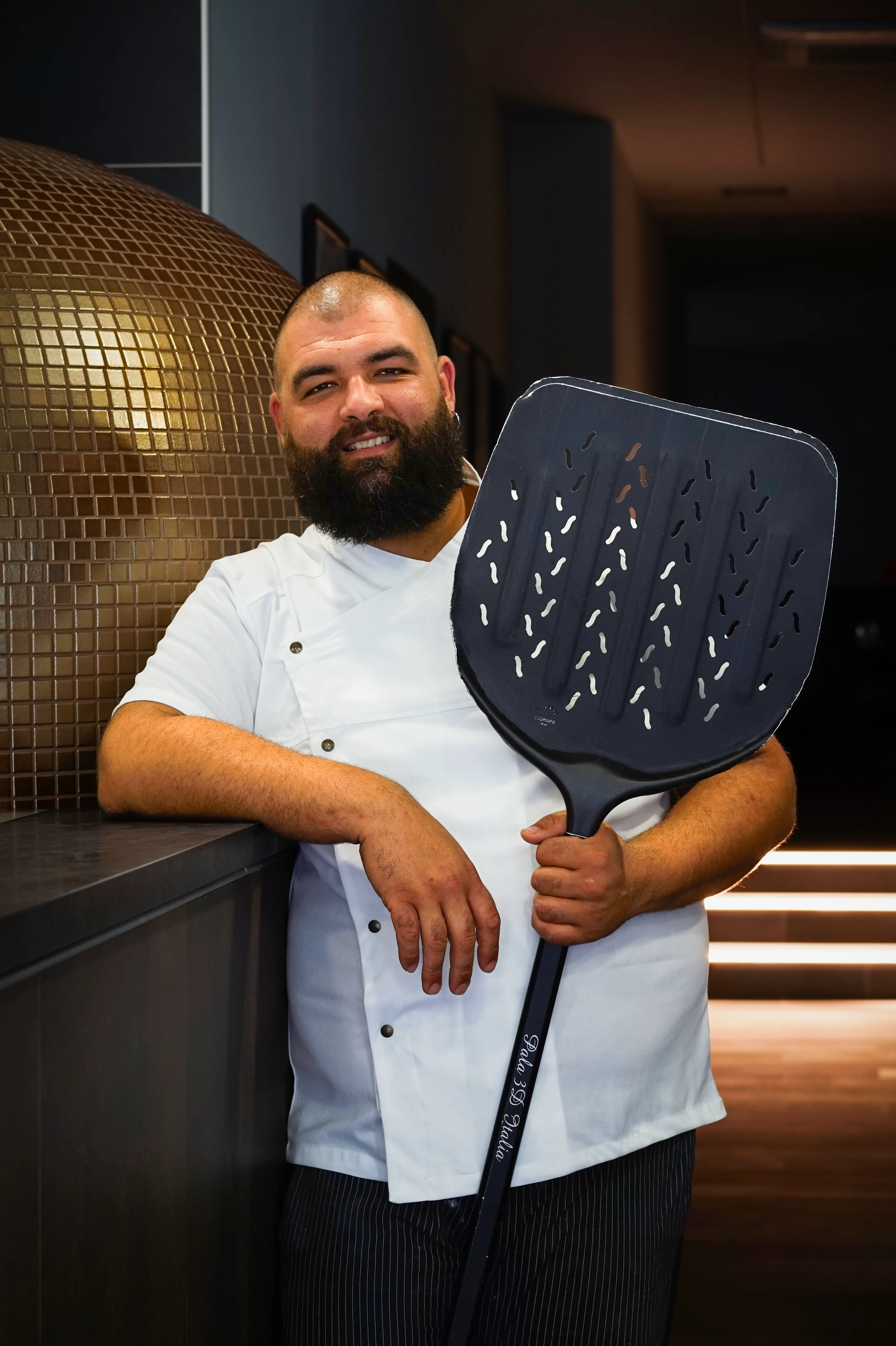 ritratto pizzaiolo pizzeria Zero81 Gorizia forno a legna - fotografia Sibari Bonato